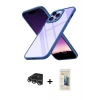 MARSİLYAN™- iPhone 14 Pro Max Kılıf Nova Işık Serisi - Siyah 6D Mat Seramik Hayalet Nano Ekran Koruyucu + Gümüş Raze Metal Kamera Lens