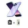 MARSİLYAN™- iPhone 14 Pro Max Kılıf Nova Işık Serisi - Siyah 6D Mat Seramik Hayalet Nano Ekran Koruyucu + PVD Metal Kamera Lens - TU