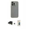 MARSİLYAN™- iPhone 14 Pro Max Kılıf Nova Işık Serisi - Siyah 6D Mat Seramik Hayalet Nano Ekran Koruyucu + Raze Metal Kamera Lens - GD