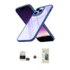 MARSİLYAN™- iPhone 14 Pro Max Kılıf Nova Işık Serisi - Siyah 6D Mat Seramik Hayalet Nano Ekran Koruyucu + Bilvis Titan Kamera Lens - GD