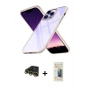 MARSİLYAN™- iPhone 14 Pro Max Kılıf Nova Işık Serisi - Siyah 6D Mat Seramik Hayalet Nano Ekran Koruyucu + Raze Metal Kamera Lens - GD