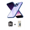 MARSİLYAN™- iPhone 14 Pro Max Kılıf Nova Işık Serisi - Siyah 6D Mat Seramik Hayalet Nano Ekran Koruyucu + PVD Metal Kamera Lens - TU