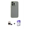 MARSİLYAN™- iPhone 14 Pro Max Kılıf Nova Işık Serisi - Siyah Bilvis 5in1 3D Magic Cam Ekran Koruyucu + Bilvis Titan Kamera Lens - SH