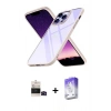 MARSİLYAN™- iPhone 14 Pro Max Kılıf Nova Işık Serisi - Siyah Bilvis 5in1 3D Magic Cam Ekran Koruyucu + Bilvis Titan Kamera Lens - SH