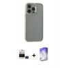 MARSİLYAN™- iPhone 14 Pro Max Kılıf Nova Işık Serisi - Siyah Bilvis 5in1 3D Magic Cam Ekran Koruyucu + Bilvis Titan Kamera Lens - DNMR