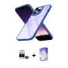 MARSİLYAN™- iPhone 14 Pro Max Kılıf Nova Işık Serisi - Siyah Bilvis 5in1 3D Magic Cam Ekran Koruyucu + Bilvis Titan Kamera Lens - DNMR
