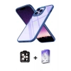 MARSİLYAN™- iPhone 14 Pro Max Kılıf Nova Işık Serisi - Siyah Bilvis 5in1 3D Magic Cam Ekran Koruyucu + PVD Metal Kamera Lens - TU