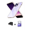 MARSİLYAN™- iPhone 14 Pro Max Kılıf Nova Işık Serisi - Siyah Bilvis 5in1 5D Magic Hayalet Cam Ekran Koruyucu + Raze Metal Kamera Lens - GS