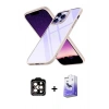 MARSİLYAN™- iPhone 14 Pro Max Kılıf Nova Işık Serisi - Siyah Bilvis 5in1 5D Magic Hayalet Cam Ekran Koruyucu + PVD Metal Kamera Lens - TU