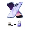 MARSİLYAN™- iPhone 14 Pro Max Kılıf Nova Işık Serisi - Siyah Bilvis 5in1 5D Magic Hayalet Cam Ekran Koruyucu + Bilvis Titan Kamera Lens - GD