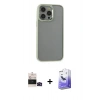 MARSİLYAN™- iPhone 14 Pro Max Kılıf Nova Işık Serisi - Siyah Bilvis 5in1 5D Magic Hayalet Cam Ekran Koruyucu + Bilvis Titan Kamera Lens - SH