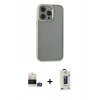 MARSİLYAN™- iPhone 14 Pro Max Kılıf Nova Işık Serisi - Siyah Bilvis Hayalet Cam Ekran Koruyucu + Bilvis Titan Kamera Lens - GS