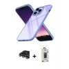MARSİLYAN™- iPhone 14 Pro Max Kılıf Nova Işık Serisi - Siyah Bilvis Hayalet Cam Ekran Koruyucu + Raze Metal Kamera Lens - GS
