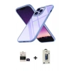MARSİLYAN™- iPhone 14 Pro Max Kılıf Nova Işık Serisi - Siyah Bilvis Hayalet Cam Ekran Koruyucu + Bilvis Titan Kamera Lens - SH