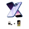 MARSİLYAN™- iPhone 14 Pro Max Kılıf Nova Işık Serisi - Siyah Buffer Cam Ekran Koruyucu + Bilvis Titan Kamera Lens - GD