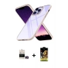 MARSİLYAN™- iPhone 14 Pro Max Kılıf Nova Işık Serisi - Siyah Buffer Cam Ekran Koruyucu + Bilvis Titan Kamera Lens - GD