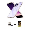 MARSİLYAN™- iPhone 14 Pro Max Kılıf Nova Işık Serisi - Siyah Buffer Cam Ekran Koruyucu + Bilvis Titan Kamera Lens - DNMR