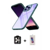 MARSİLYAN™- iPhone 14 Pro Max Kılıf Nova Işık Serisi - Siyah Joko 5D Cam + PVD Metal Kamera Lens - TU