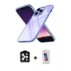 MARSİLYAN™- iPhone 14 Pro Max Kılıf Nova Işık Serisi - Siyah Joko 5D Cam + PVD Metal Kamera Lens - TU