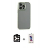 MARSİLYAN™- iPhone 14 Pro Max Kılıf Nova Işık Serisi - Siyah Joko 5D Cam + PVD Metal Kamera Lens - TU