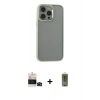 MARSİLYAN™- iPhone 14 Pro Max Kılıf Nova Işık Serisi - Siyah Joko Magic 5D Hayalet Cam + Bilvis Titan Kamera Lens - SH