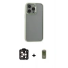 MARSİLYAN™- iPhone 14 Pro Max Kılıf Nova Işık Serisi - Siyah Joko Magic 5D Hayalet Cam + PVD Metal Kamera Lens - TU