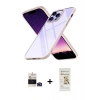 MARSİLYAN™- iPhone 14 Pro Max Kılıf Nova Işık Serisi - Siyah Mat Seramik Nano Ekran Koruyucu + Derin Mor Bilvis Titan Kamera Lens