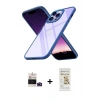 MARSİLYAN™- iPhone 14 Pro Max Kılıf Nova Işık Serisi - Siyah Mat Seramik Nano Ekran Koruyucu + Derin Mor Bilvis Titan Kamera Lens