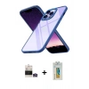 MARSİLYAN™- iPhone 14 Pro Max Kılıf Nova Işık Serisi - Siyah Polymer Nano Ekran Koruyucu + Bilvis Titan Kamera Lens - GS