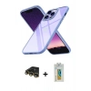 MARSİLYAN™- iPhone 14 Pro Max Kılıf Nova Işık Serisi - Siyah Polymer Nano Ekran Koruyucu + Raze Metal Kamera Lens - GD