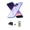 MARSİLYAN™- iPhone 14 Pro Max Kılıf Nova Işık Serisi - Siyah Polymer Nano Ekran Koruyucu + Raze Metal Kamera Lens - GS