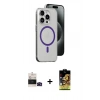 MARSİLYAN™- iPhone 14 Pro Max Kılıf Odak Form Özel Seri - Siyah Buffer Cam Ekran Koruyucu + Bilvis Titan Kamera Lens - SH