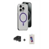 MARSİLYAN™- iPhone 14 Pro Max Kılıf Odak Form Özel Seri - Siyah Joko 5D Cam + Raze Metal Kamera Lens - GS
