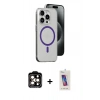 MARSİLYAN™- iPhone 14 Pro Max Kılıf Odak Form Özel Seri - Siyah Joko 5D Cam + PVD Metal Kamera Lens - TU