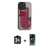 MARSİLYAN™- iPhone 14 Pro Max Kılıf Odak Klasik Serisi - Şeffaf 360 Full Body Arka Koruyucu + PVD Metal Kamera Lens - TU