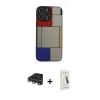 MARSİLYAN™- iPhone 14 Pro Max Kılıf Odak Klasik Serisi - Şeffaf Pasifik Cam Ekran Koruyucu + Raze Metal Kamera Lens - GS