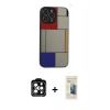 MARSİLYAN™- iPhone 14 Pro Max Kılıf Odak Klasik Serisi - Siyah 6D Mat Seramik Hayalet Nano Ekran Koruyucu + PVD Metal Kamera Lens - TU