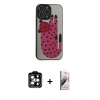 MARSİLYAN™- iPhone 14 Pro Max Kılıf Odak Klasik Serisi - Siyah Bilvis 3D Mat Cam Ekran Koruyucu + Turuncu PVD Metal Kamera Lens