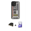 MARSİLYAN™- iPhone 14 Pro Max Kılıf Odak Klasik Serisi - Siyah Bilvis 5in1 5D Magic Hayalet Cam Ekran Koruyucu + Gold Raze Metal Kamera Lens