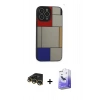 MARSİLYAN™- iPhone 14 Pro Max Kılıf Odak Klasik Serisi - Siyah Bilvis 5in1 5D Magic Hayalet Cam Ekran Koruyucu + Gold Raze Metal Kamera Lens