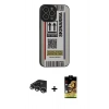 MARSİLYAN™- iPhone 14 Pro Max Kılıf Odak Klasik Serisi - Siyah Buffer Cam Ekran Koruyucu + Raze Metal Kamera Lens - GS