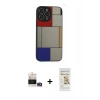 MARSİLYAN™- iPhone 14 Pro Max Kılıf Odak Klasik Serisi - Siyah Mat Seramik Nano Ekran Koruyucu + Gold Bilvis Titan Kamera Lens