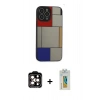 MARSİLYAN™- iPhone 14 Pro Max Kılıf Odak Klasik Serisi - Siyah Polymer Nano Ekran Koruyucu + PVD Metal Kamera Lens - TU