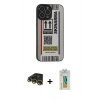 MARSİLYAN™- iPhone 14 Pro Max Kılıf Odak Klasik Serisi - Siyah Polymer Nano Ekran Koruyucu + Raze Metal Kamera Lens - GD