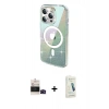 MARSİLYAN™- iPhone 14 Pro Max Kılıf Odak Modern Serisi - Şeffaf Pasifik Cam Ekran Koruyucu + Bilvis Titan Kamera Lens - SH