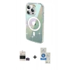 MARSİLYAN™- iPhone 14 Pro Max Kılıf Odak Modern Serisi - Şeffaf Royal Nano Ekran Koruyucu + Bilvis Titan Kamera Lens - GD