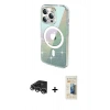 MARSİLYAN™- iPhone 14 Pro Max Kılıf Odak Modern Serisi - Siyah 6D Mat Seramik Hayalet Nano Ekran Koruyucu + Raze Metal Kamera Lens - GS