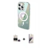 MARSİLYAN™- iPhone 14 Pro Max Kılıf Odak Modern Serisi - Siyah Bilvis 3D Mat Cam Ekran Koruyucu + Gold Bilvis Titan Kamera Lens