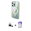 MARSİLYAN™- iPhone 14 Pro Max Kılıf Odak Modern Serisi - Siyah Bilvis 5in1 3D Magic Cam Ekran Koruyucu + Bilvis Titan Kamera Lens - GD