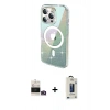 MARSİLYAN™- iPhone 14 Pro Max Kılıf Odak Modern Serisi - Siyah Bilvis Hayalet Cam Ekran Koruyucu + Bilvis Titan Kamera Lens - GD